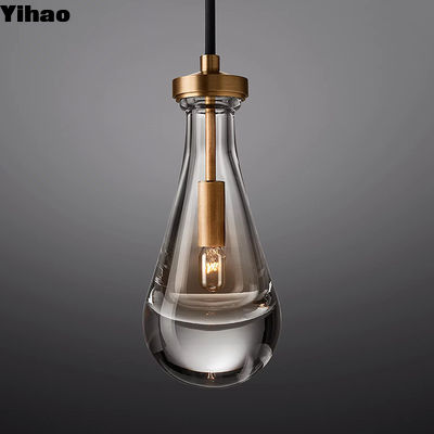 شراء 34*34*18سم مصباح غرفة حديث من النحاس القديم مع أربعة زوايا زجاجية شفافة التصنيع عبر الإنترنت
