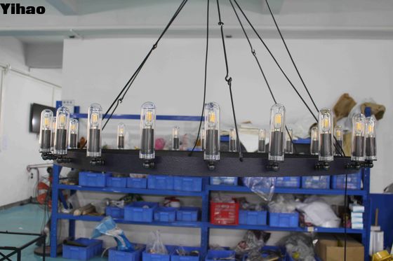 شراء الفن المعلوق الساخن الزخرفي LED الحديدي الحديث كريستال القلادة أضواء غرفة النوم فيلا غرفة المعيشة الزجاج ك5 كريستال الشمعة التصنيع عبر الإنترنت