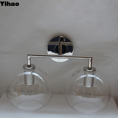 شراء Modern Brass LED Wall Lamp with Glass Shade Warm White التصنيع عبر الإنترنت
