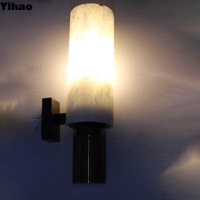 شراء Modern LED Wall Lamp Alabaster Shade Warm White 3500K التصنيع عبر الإنترنت