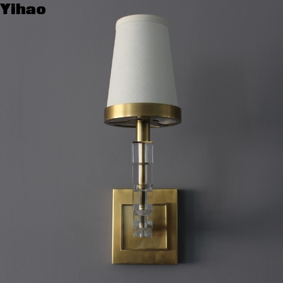 شراء Modern Brass LED Wall Sconce with Dimmer for Living Room التصنيع عبر الإنترنت