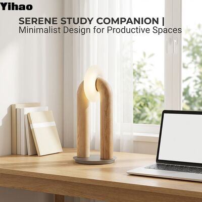 شراء مصباح طاولة خشبي الحد الأدنى الحالي على شكل U مع إضاءة LED متعددة الألوان على جانب السرير والمكتب التصنيع عبر الإنترنت