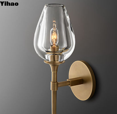 مصباح الحائط الزجاجي مصباح LED مع طريقة تثبيت ملفوفة 1 لسهولة التثبيت