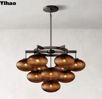 4W E12 المصابيح LED قطرة الضوء الزجاج الحديث الشمعدان السقف مثبت