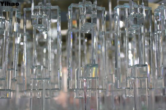 مصباح ماريجانان معقد مستطيل 152 سم بلا عيب النحاس النهائي الكريستال 120.2 كجم