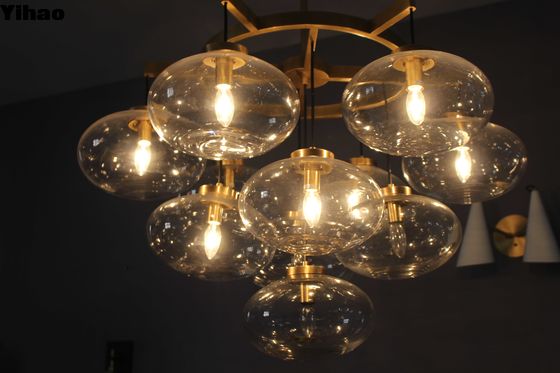 مصباح كريستال LED الحديث فيلا كريستال الزخرفية معلقة مصباح مصباح للطعام المعيشة