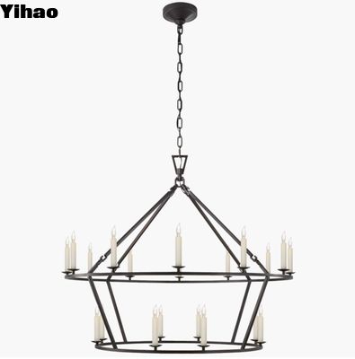 الراحة البصرية دارلانا الحلقة الكبيرة ذات الطابقين الشمعدان CHC 5179