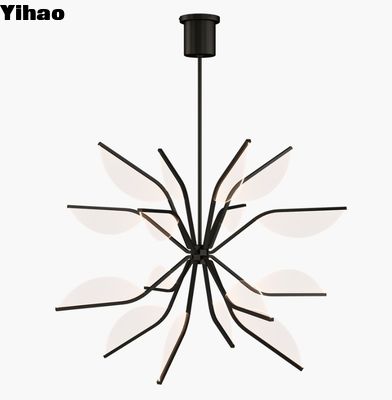 700BLT38G Belterra 38 Globe Chandelier النحاس الطبيعي / اللون الأسود المختلط 3000K وحدات LED
