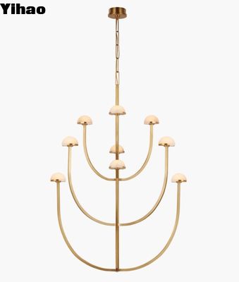 KW 5622 Pedra X-Large ثلاثي المستويات النحاس الكريستالي الشمعة البرونزية / النيكل الملمع / النحاس القديم المحروق