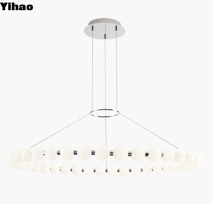 700OBT Orbet 42 Chandelier قابل للتخفيف 50 واط 90 CRI 2700K النحاس والكريستال Chandelier